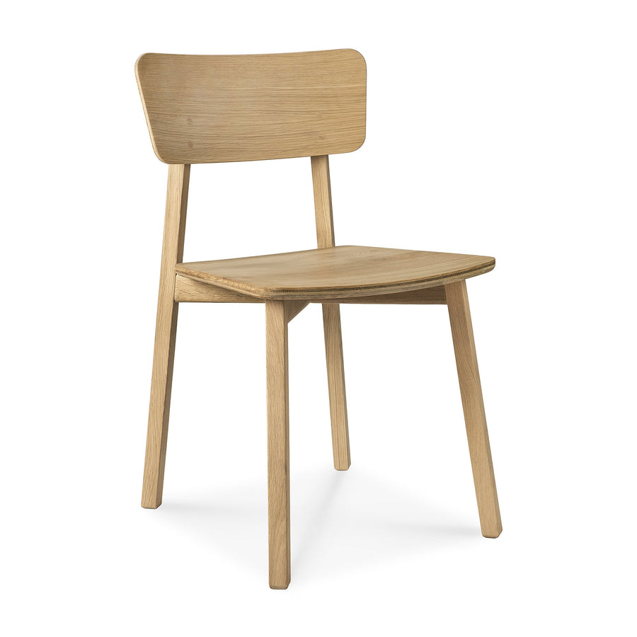 Ethnicraft Casale dining chair in natural oiled solid oak, SKU 50653