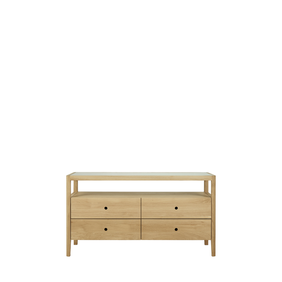 Ethnicraft Spindle dresser, category-scaled on raised Fultons menu baseline