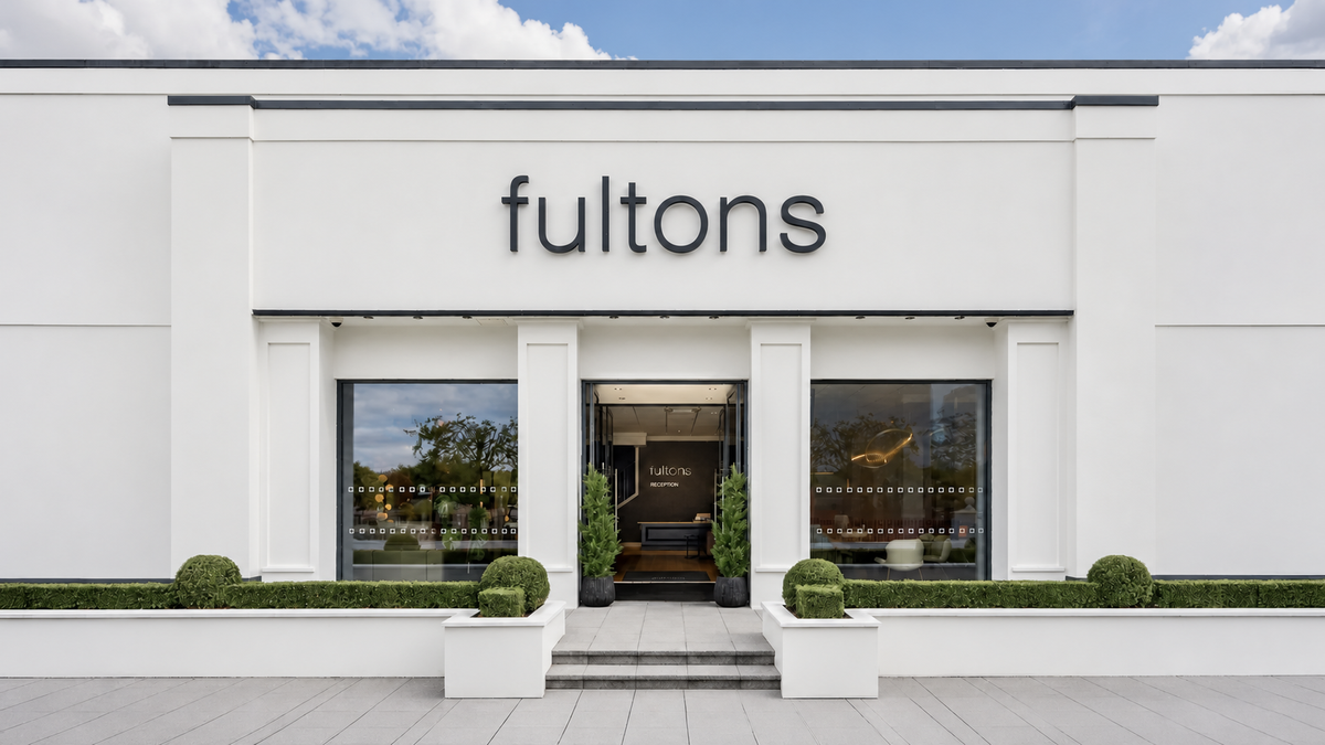 The entrance to the Fultons showroom on Queen Street, Lurgan.