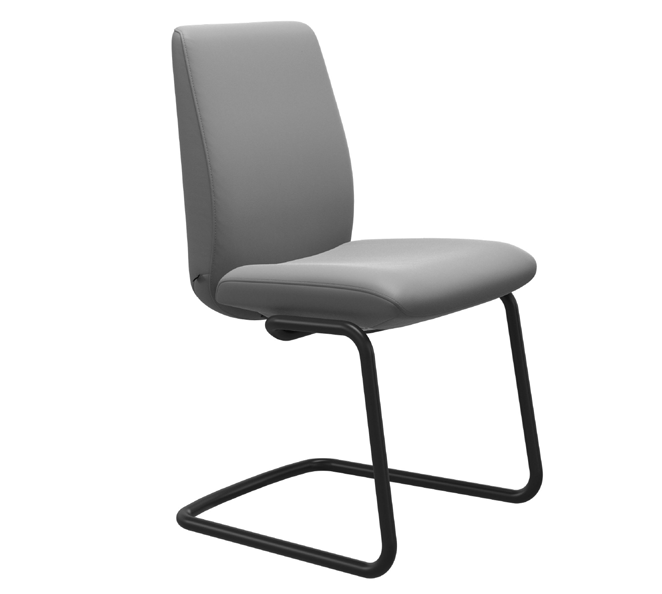 Laurel Dining Chair D400 — Batick Wild Dove / Matt black steel
