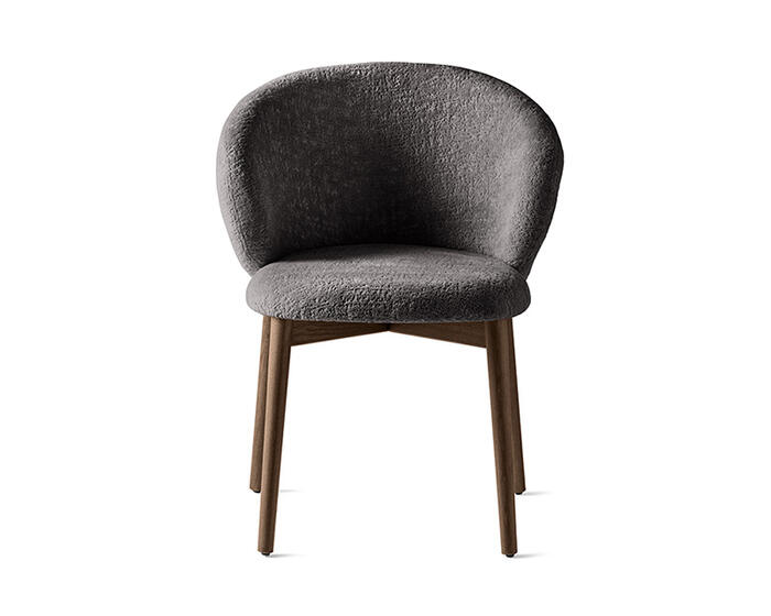 Calligaris Oleandro CS2226-MTO — product cutout in Aspen Anthracite Grey T2L with Smoke P12 wooden frame.
