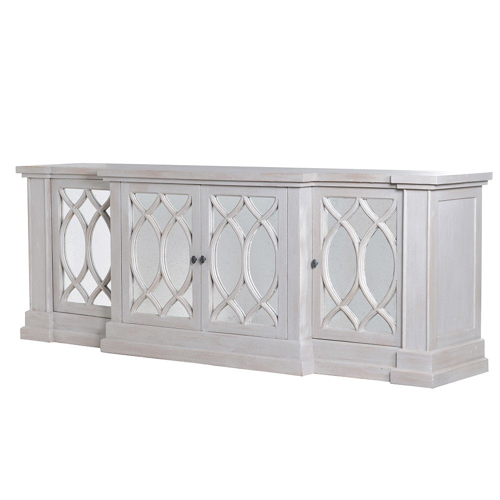 Burford Mirrored Four-Door Sideboard — view 1