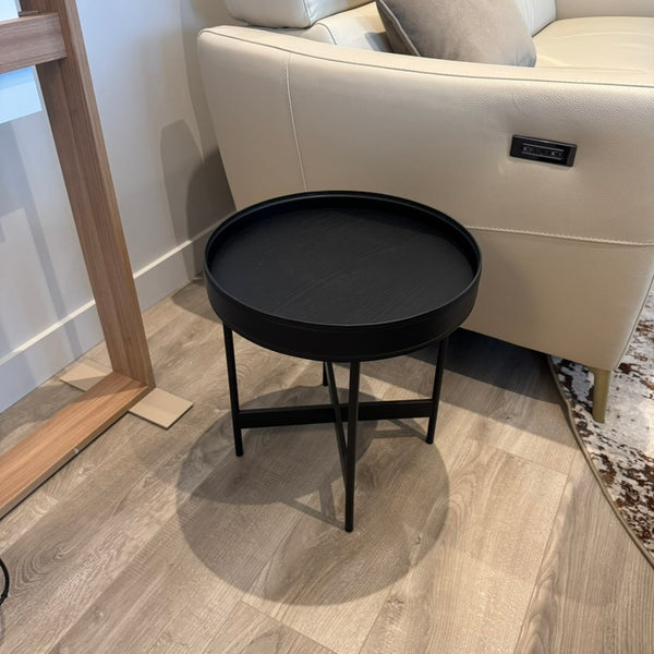 Calligaris Arena side table — Black wood top — clearance