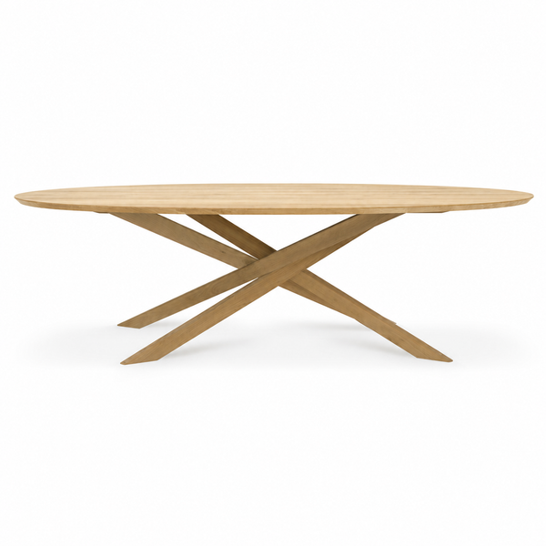 Ethnicraft Mikado oval oak dining table — ex-display
