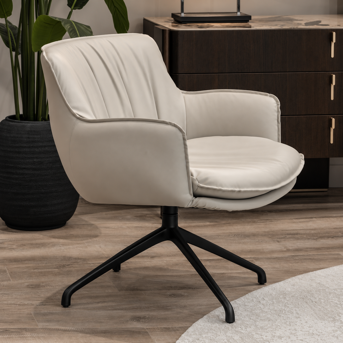 Rhonda Lounge chair - Lino — professional Fultons showroom photograph supplied and identified by owner; square close framing. Other items excluded unless part of the named clearance set.