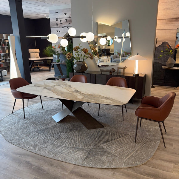 Cattelan Italia Tyron Keramik table and six Scarlett ML chairs — ex-display