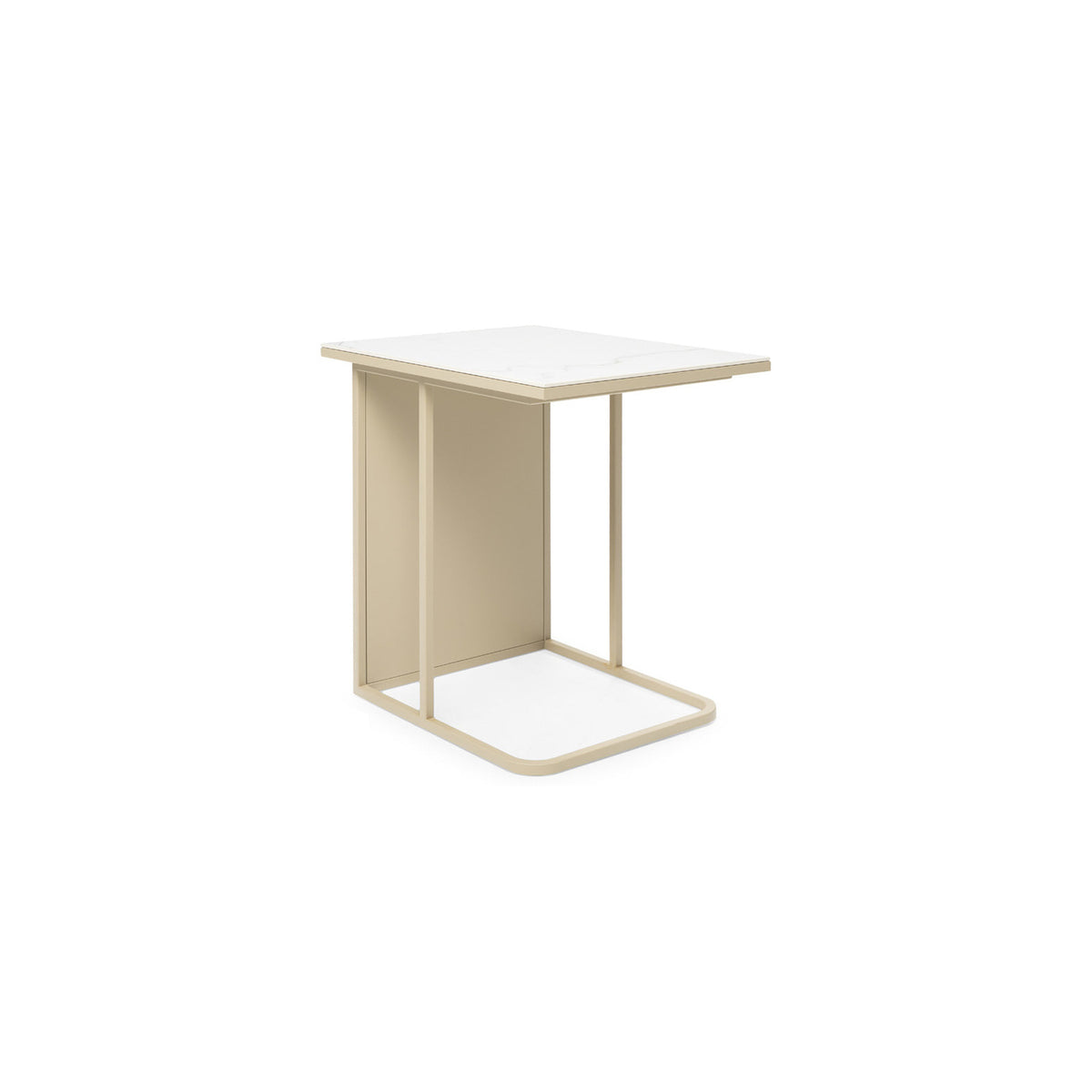 Natuzzi Editions Como — Arabescato Statuario ceramic; Beige grey frame