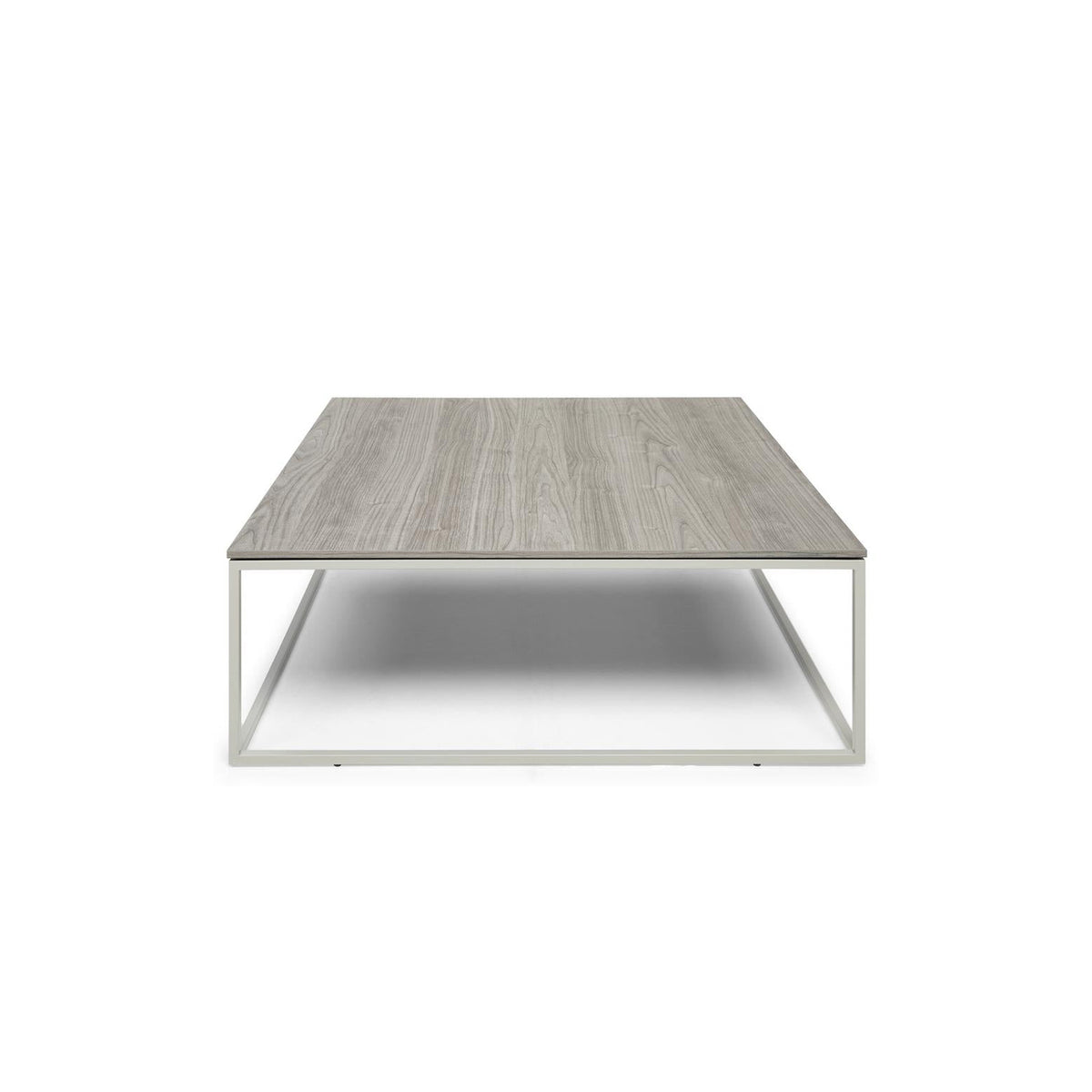 Natuzzi Editions Cabaret — Silver walnut laminate; Matt ice metal frame