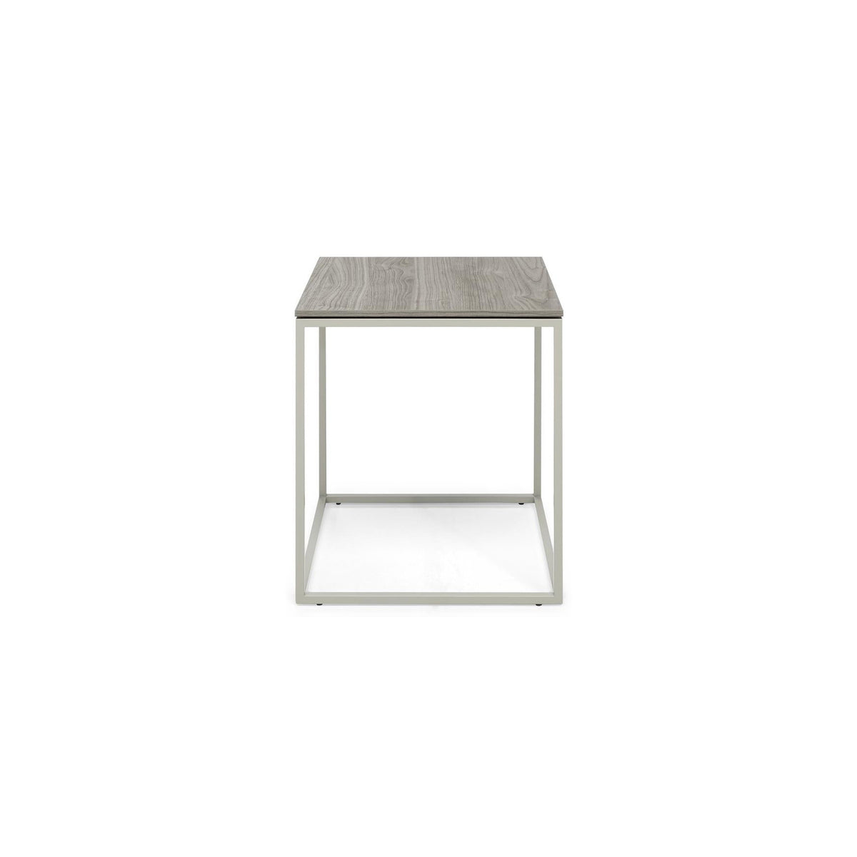Natuzzi Editions Cabaret — Silver walnut laminate; Matt ice metal frame