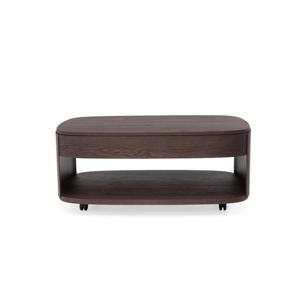 Natuzzi Editions Vega coffee table with mechanism — brown ash — ex-display