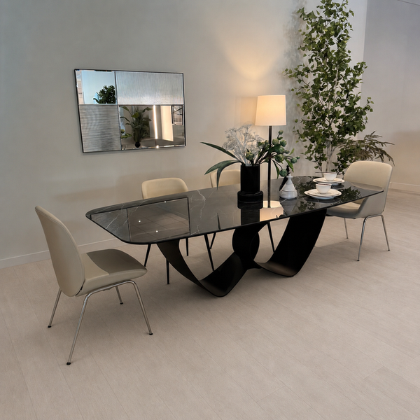 Calligaris Breeze table & six Bay chairs — ex-display