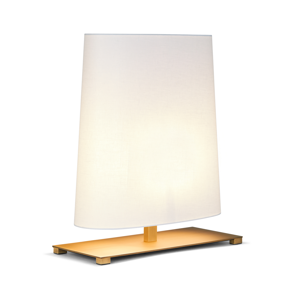 Contardi Ovale large table lamp — matt light satin bronze and white cotton shade — genuine supplier reference