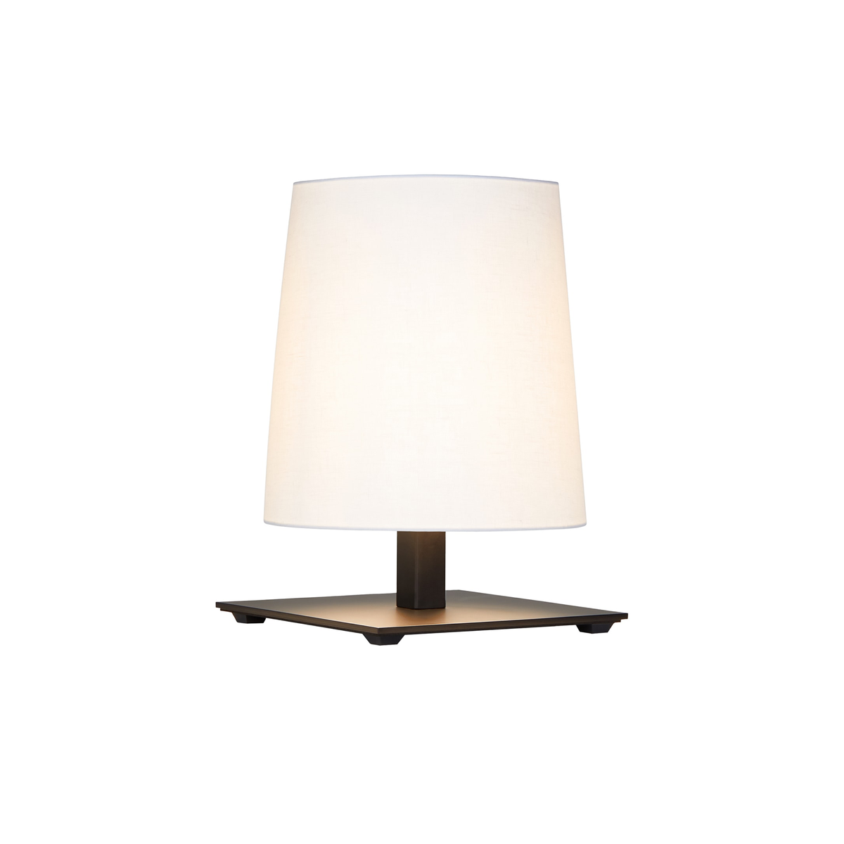 Contardi Tonda matt-black table lamp with white cotton shade — supplier cut-out scaled for the clearance grid