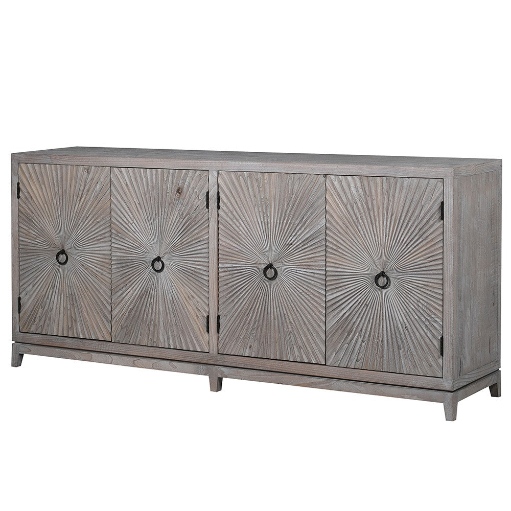 Dunster Sunburst Four-Door Sideboard — view 1