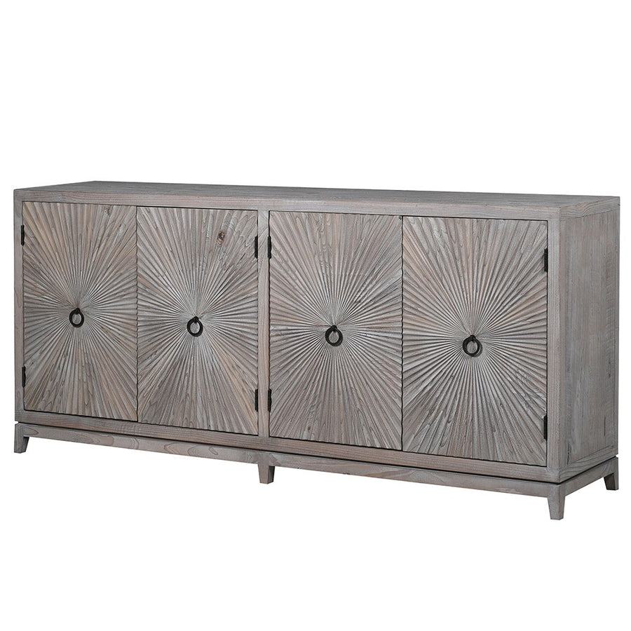 Dunster Sunburst Four-Door Sideboard — view 1