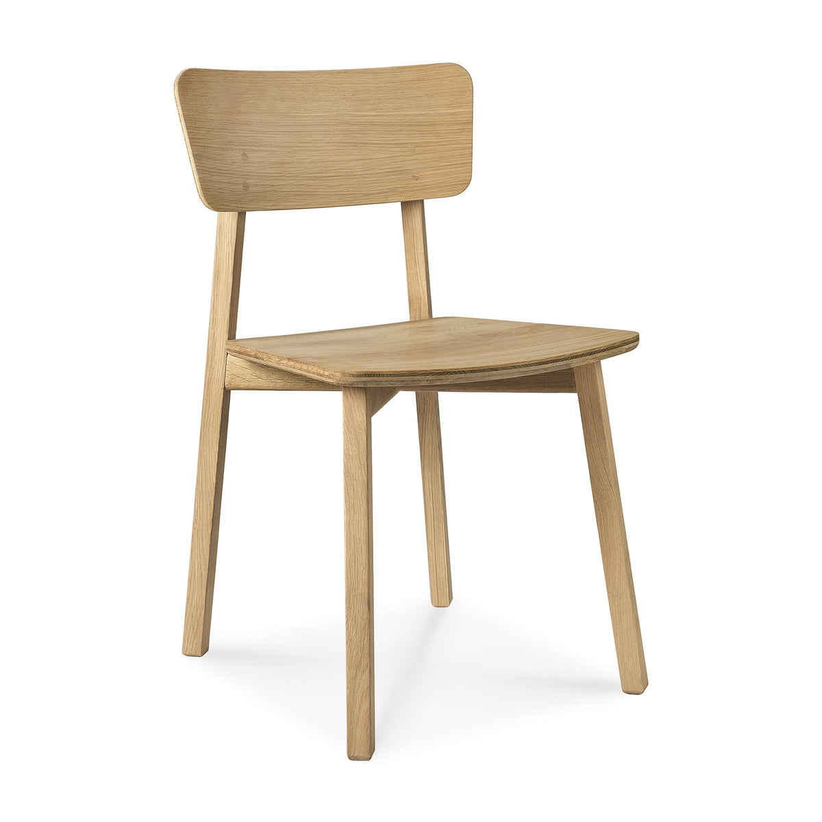 Ethnicraft Casale dining chair in natural oiled solid oak, SKU 50653