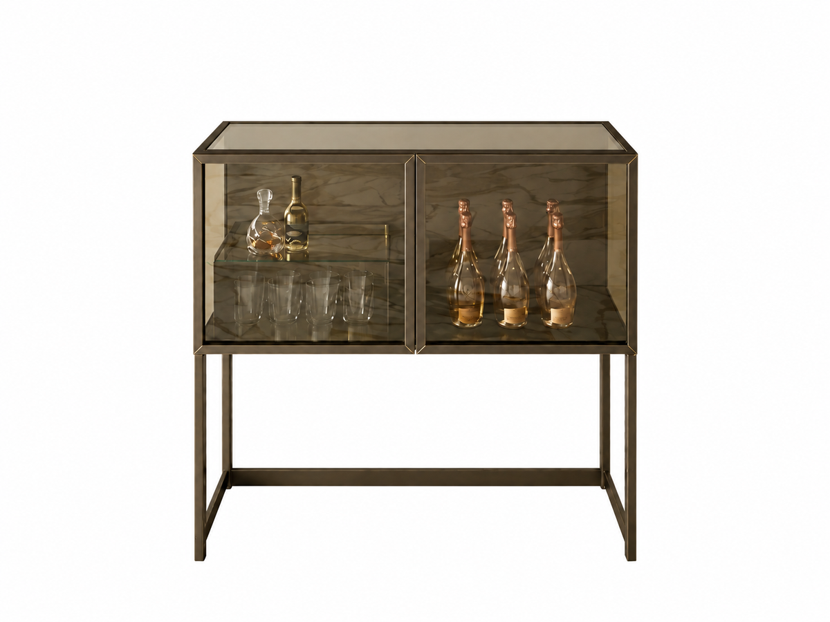 Bontempi Elvis Cocktail Cabinet with clear top