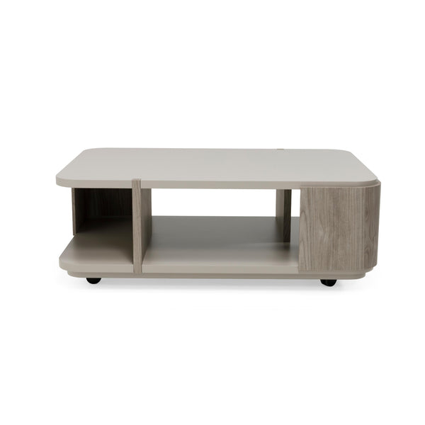 Natuzzi Editions Gate coffee table — matt grey and silver grey — ex-display