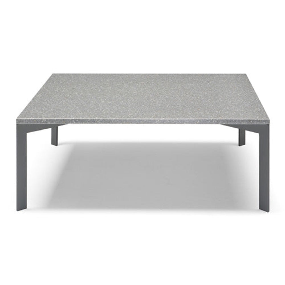 Natuzzi Editions Wire white and anthracite square coffee table, closer square crop with the complete table visible