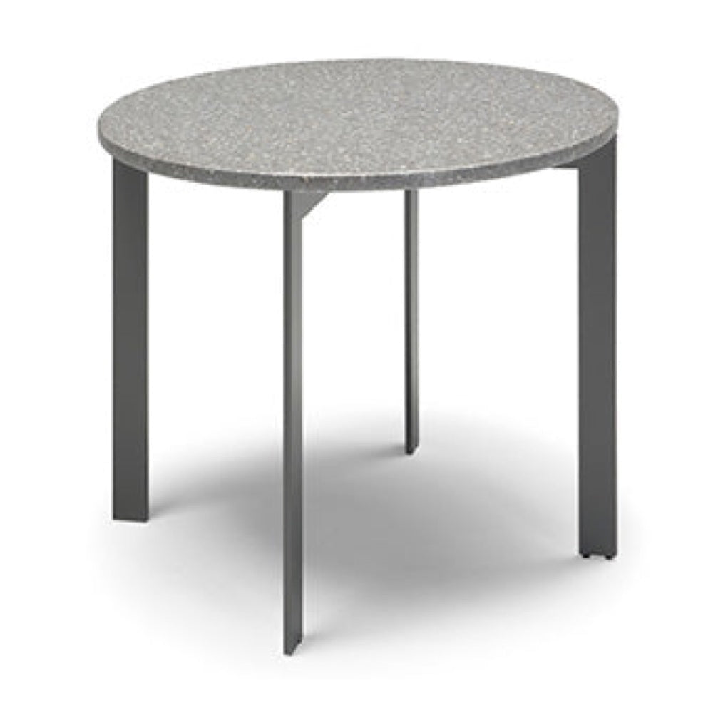 Natuzzi Editions Wire white and anthracite round side table, closer square crop with the complete table visible