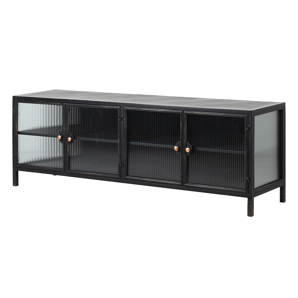 Lavenham Ribbed-Glass Media Cabinet — view 1