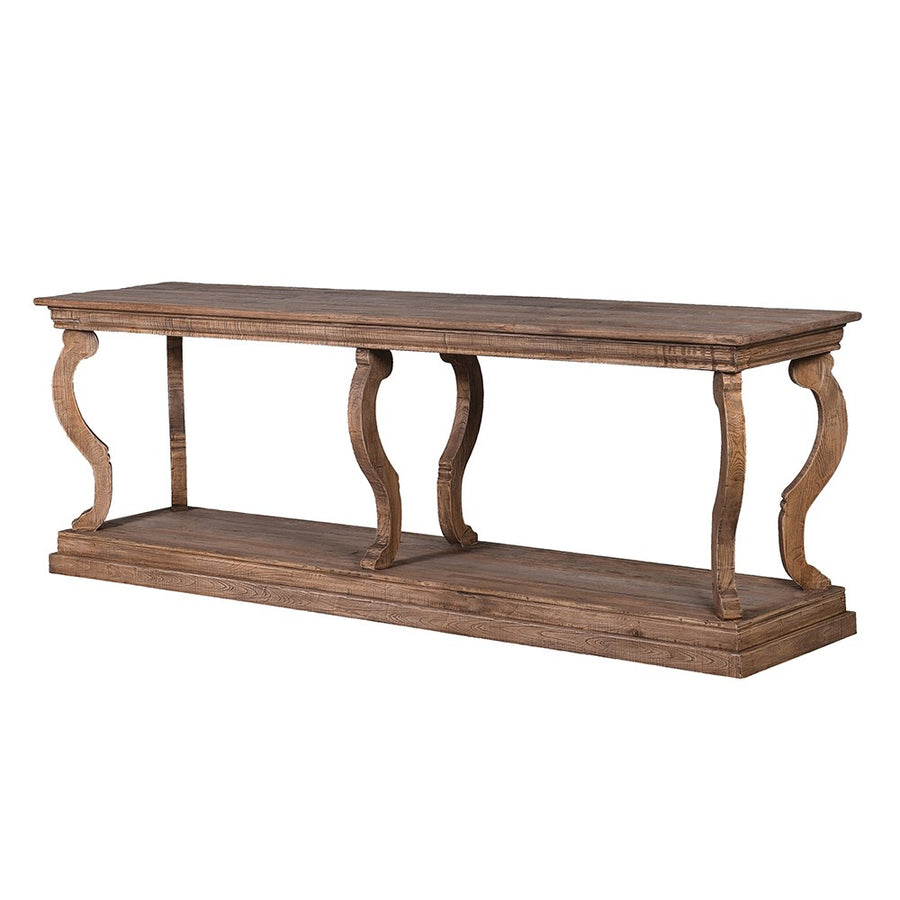 Marlborough Curved-Leg Oak Console — view 1