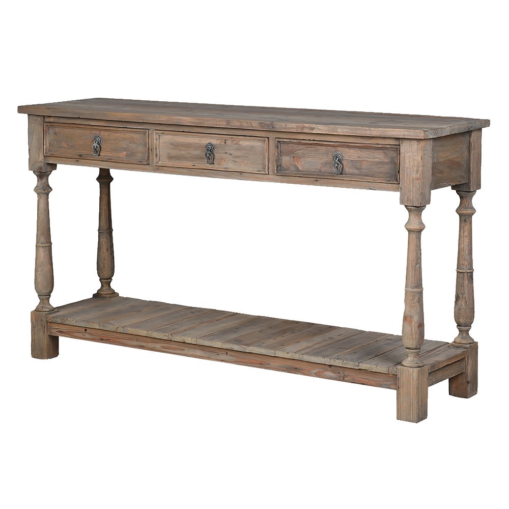 Merrion Reclaimed Pine Three-Drawer Console