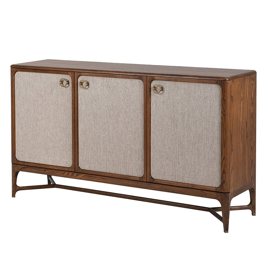 Ripon Linen-Front Three-Door Sideboard — view 1
