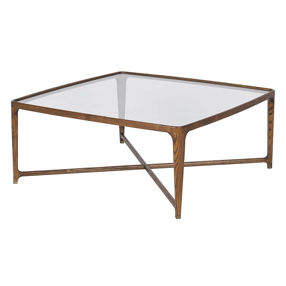 Ripon Square Glass-Top Coffee Table — view 1